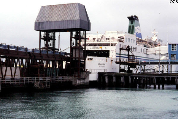 Ferry to South Island in Wellington. Wellington, New Zealand.