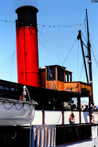 TSS Earnslaw lake steamer at Queenstown. New Zealand.