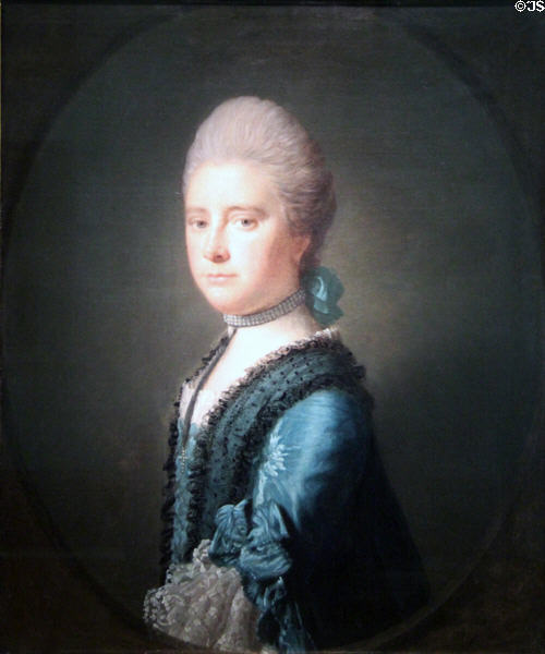 Mrs. Martha Tracy Travell painting (1769) by Allan Ramsay at Hunterian Art Gallery. Glasgow, Scotland.