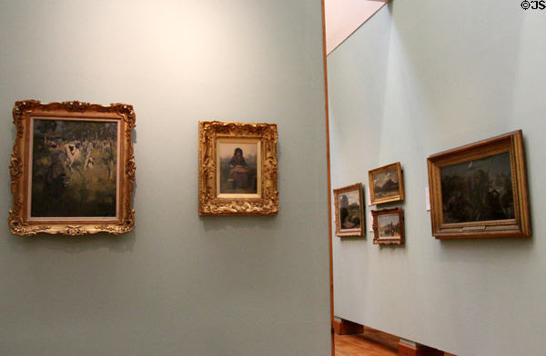 Scottish paintings at Hunterian Art Gallery. Glasgow, Scotland.