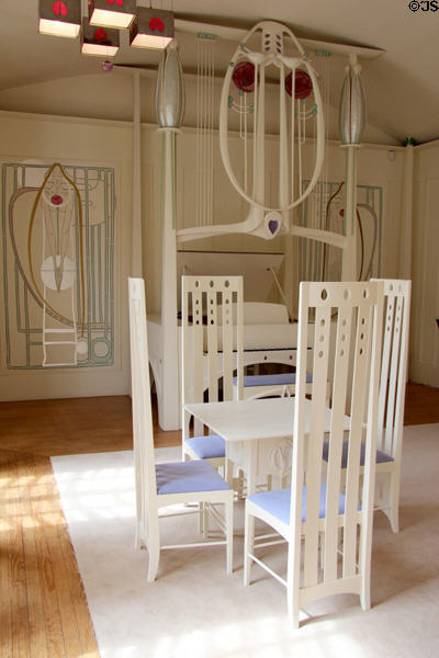 Music room table & chairs (2006) at House for an Art Lover. Glasgow, Scotland.
