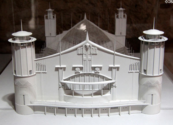 Model of unbuilt Concert Hall for Glasgow International Exhibition (1898) by Charles Rennie Mackintosh at The Lighthouse. Glasgow, Scotland.