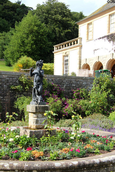 Hill of Tarvit Mansion over rose garden. Cupar, Scotland.
