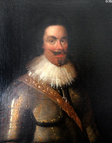 Sir William Forbes, 1st Baronet of Craigievar (died1648) portrait by George Jamesone at Craigievar Castle. Alford, Scotland.
