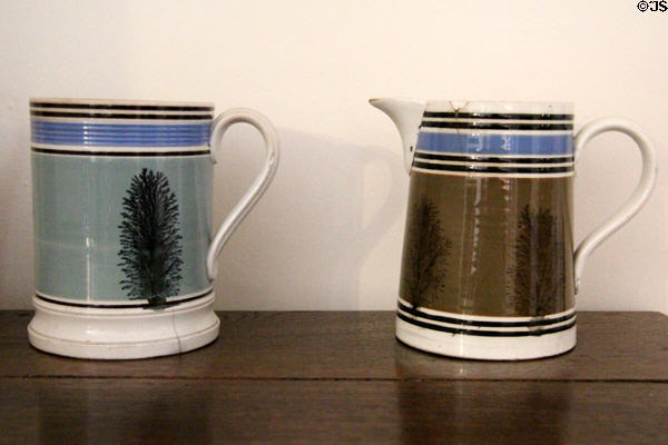 Annular ware cup & pitcher at Drum Castle. Drumoak, Scotland.