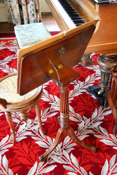 Adjustable music stand at Brodie Castle. Brodie, Scotland.