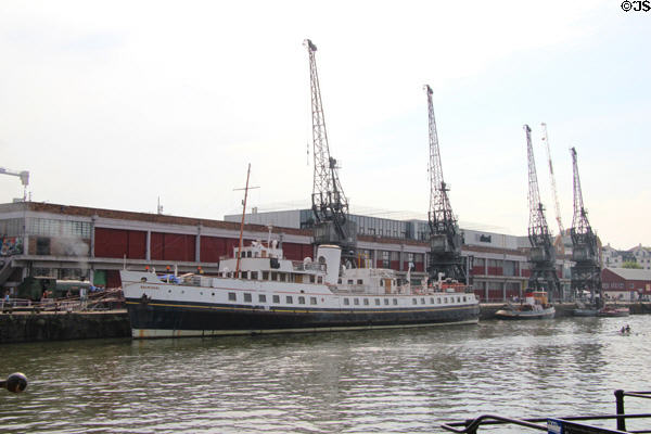 MV Balmoral (1949) launched as a pleasure-cruiser, now preserved as a venue for day excursions. Bristol, England.