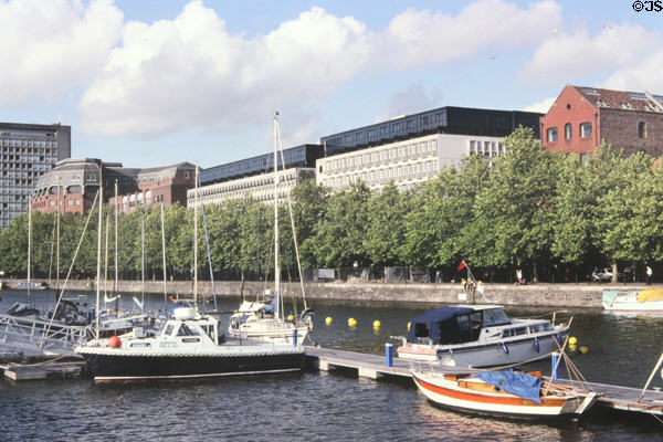 Pleasure boats in Floating Harbour (mid-1990's). Bristol, England.