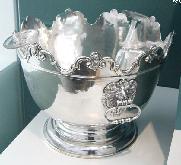 Silver Monteith (1726) by Thomas Sutton of Dublin at Ulster Museum. Belfast, Northern Ireland.