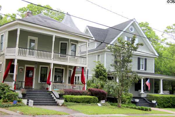 Heritage streetscape in Oakleigh neighborhood. Mobile, AL.