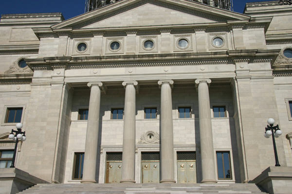 Main portico of Arkansas State Capitol. Little Rock, AR.
