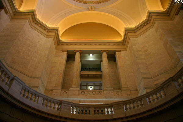 Marble of dome rotunda of Arkansas State Capitol. Little Rock, AR.