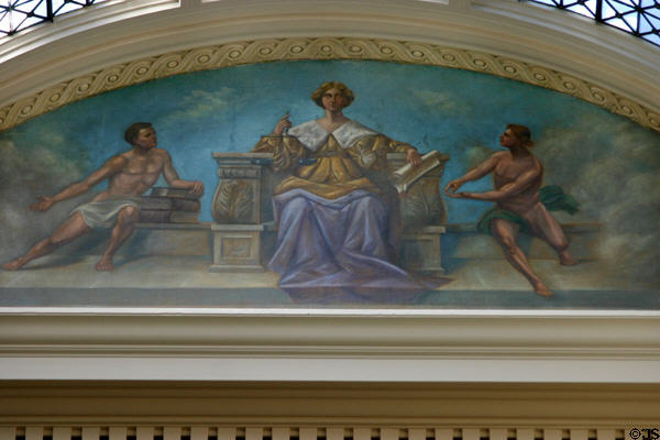 Mural of Justice by Paul Heerwagen in Arkansas State Capitol. Little Rock, AR.