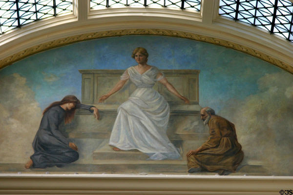 Mural of Religion by Paul Heerwagen in Arkansas State Capitol. Little Rock, AR.