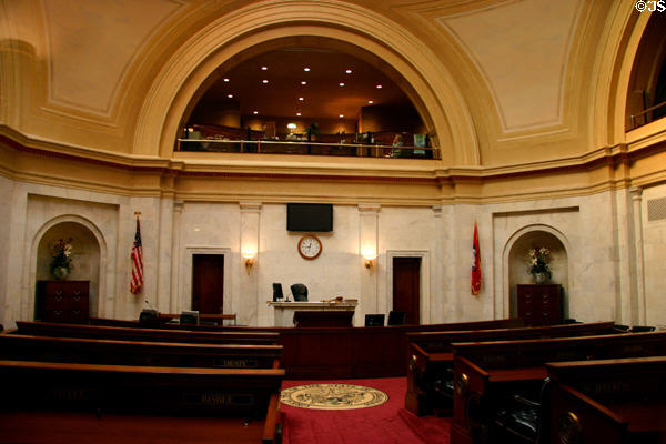 Senate chamber of Arkansas State Capitol. Little Rock, AR.