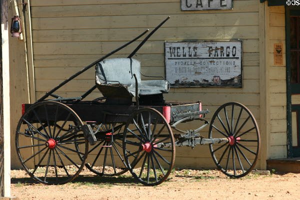 Buck board at Pioneer Living History Museum. Phoenix, AZ.