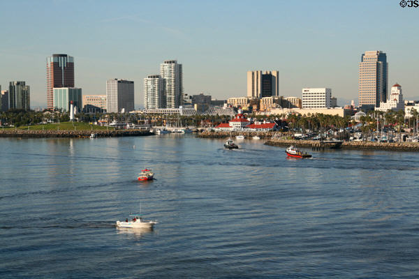 Core downtown skyline of Long Beach. Long Beach, CA.