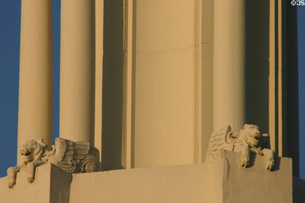 Winged lions on Fox Westwood Village Theater. Los Angeles, CA.