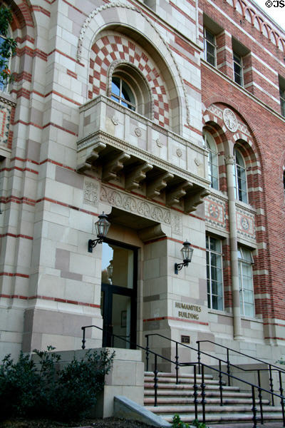 Humanities Building (1929) (415 Portola Plaza). Los Angeles, CA. Style: Romanesque. Architect: Allison & Allison.