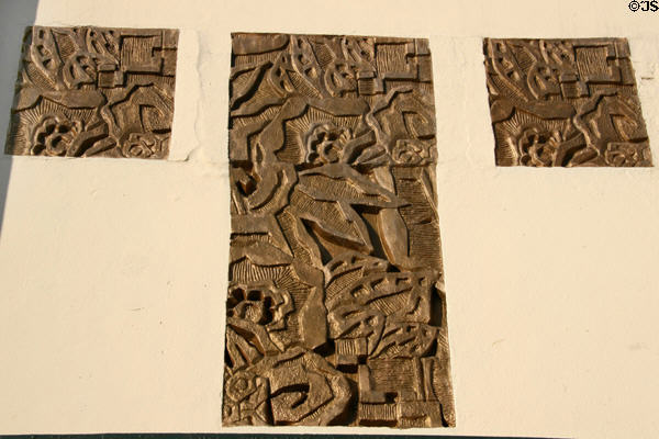Decorative panels of El Rey Theatre (5515 Wilshire Blvd.). Los Angeles, CA.