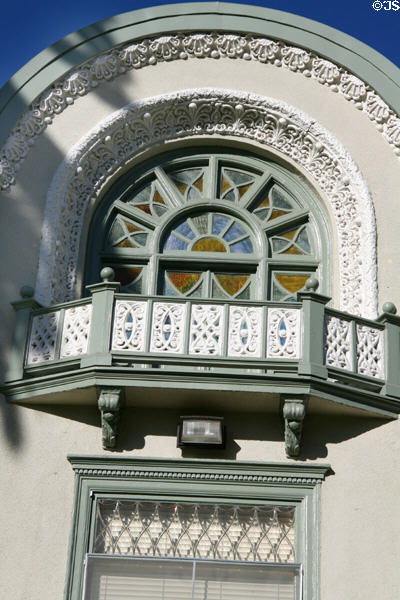 Upper storey decoration of Frasmus Wilson House. Los Angeles, CA.