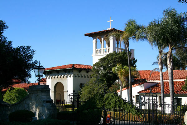 Haggerty House (1928) (now Neighborhood Church) (415 Paseo Del Mar). Rancho Palos Verdes, CA. Architect: Armand Monaco.