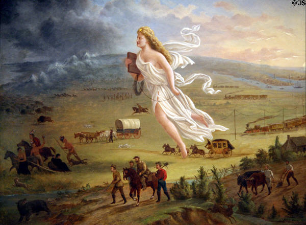American Progress painting (1872) by John Gast at Autry National Center. Los Angeles, CA.