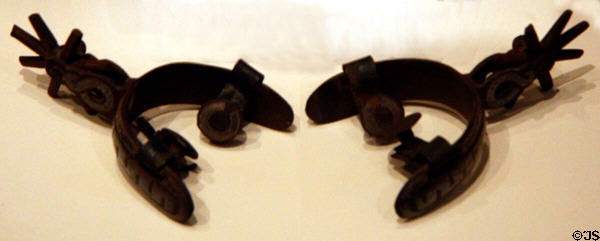 Charro spurs from Mexico at Autry National Center. Los Angeles, CA.