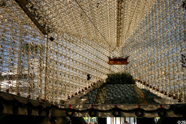 Interior of Crystal Cathedral. Garden Grove, CA.