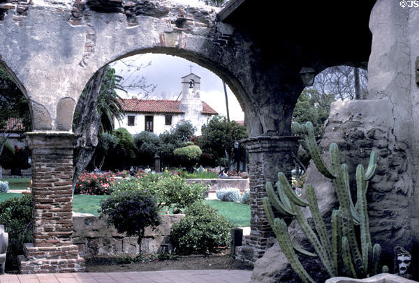 Mission San Juan Capistrano (1776) by Fathers Lausen & Serra. Capistrano, CA.