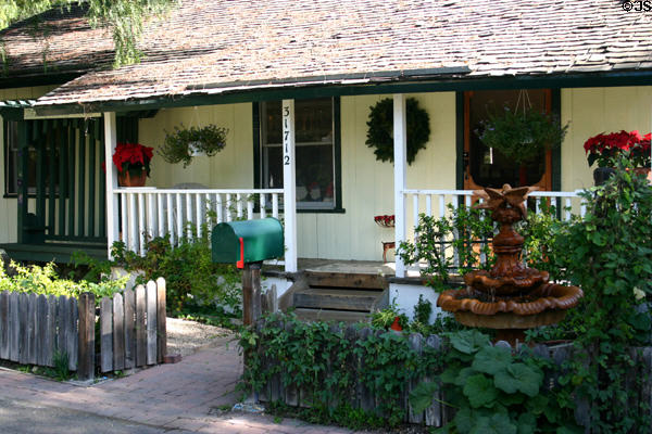 Early California house on Los Rios Street Historic District. Capistrano, CA.