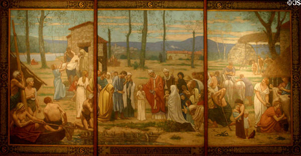 Youth of St Genevieve (1879) by Pierre Puvis de Chavannes in Norton Simon Museum. Pasadena, CA.
