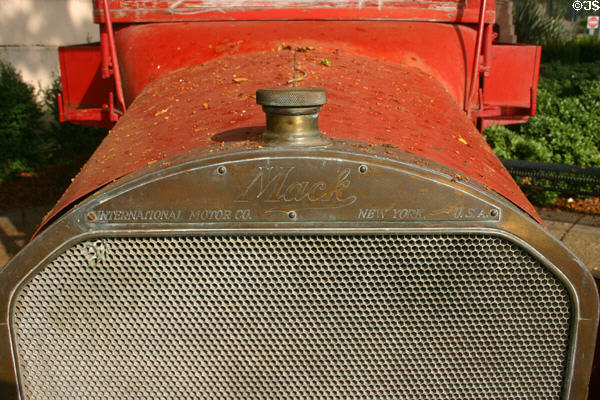 Mack Truck radiator outside San Diego Automotive Museum. San Diego, CA.