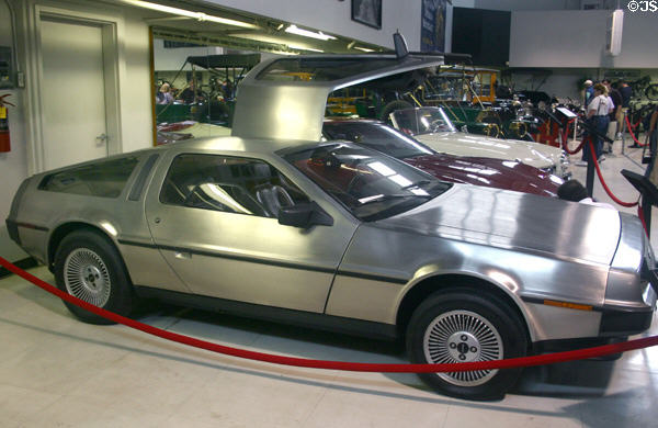 DeLorean DMC-12 (1981) from Northern Ireland at San Diego Automotive Museum. San Diego, CA.