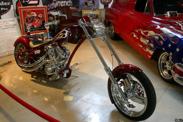 Intimidator custom chopper at San Diego Automotive Museum. San Diego, CA.
