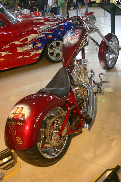 Intimidator custom chopper at San Diego Automotive Museum. San Diego, CA.