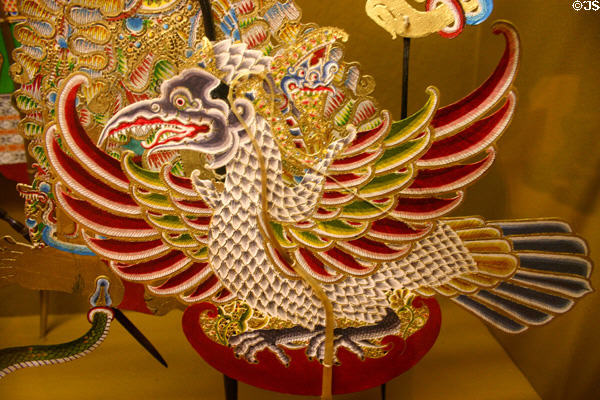 Indonesian garuda shadow puppets at Mingei Museum. San Diego, CA.