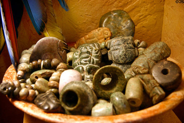 Mayan jade at San Diego Museum of Man. San Diego, CA.