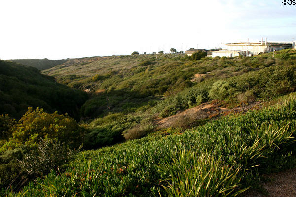 View of Pacific Ocean from Salk Institute. La Jolla, CA.