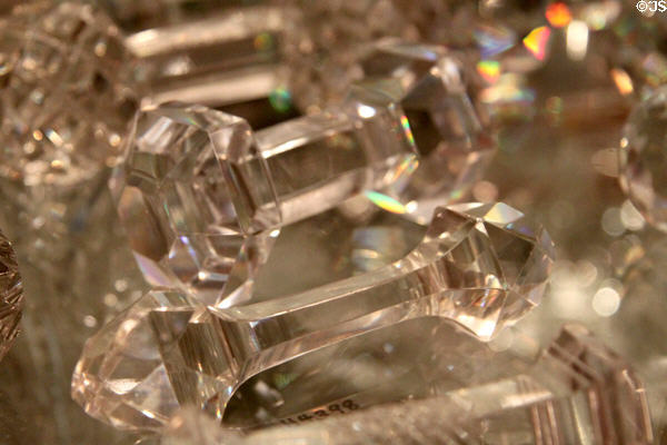 Cut glass knife rests at Historical Glass Museum. Redlands, CA.