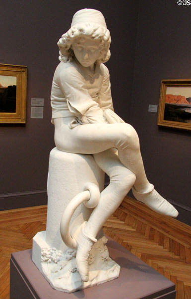 Columbus as a Boy marble sculpture (1872) by Giulio Monteverde of Italy at Legion of Honor Museum. San Francisco, CA.