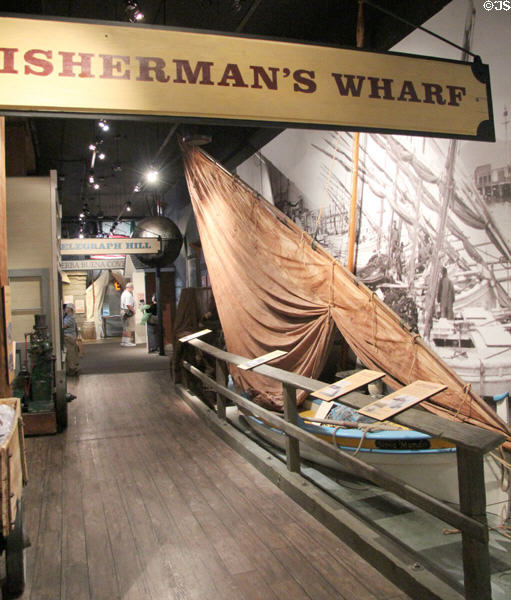 San Francisco history displays at Maritime National Park Welcome Center. San Francisco, CA.