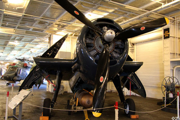 Grumman TBM-3E Avenger torpedo bomber (c1941) at USS Hornet. Alameda, CA.