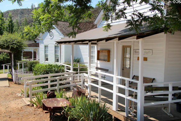 Counts House & Mariposa Gazette building at Mariposa Museum. Mariposa, CA.