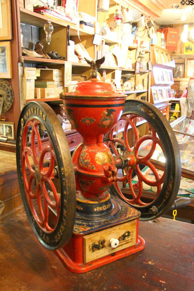 Large coffee mill at Mariposa Museum. Mariposa, CA.
