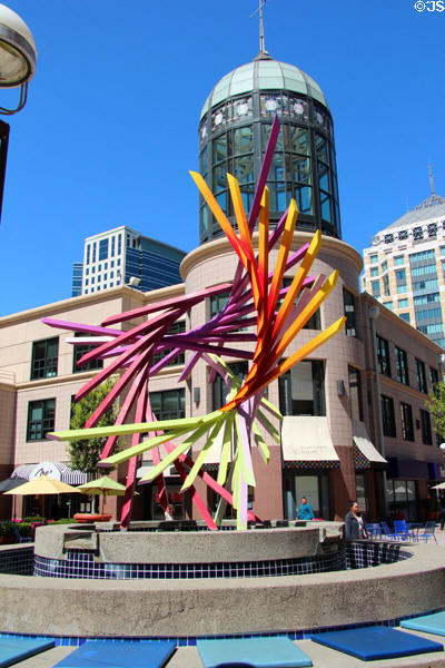 Fountain on Oakland City Center Mall. Oakland, CA.