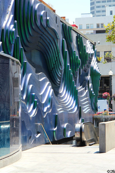 Artwork beside BART subway entrance. Oakland, CA.