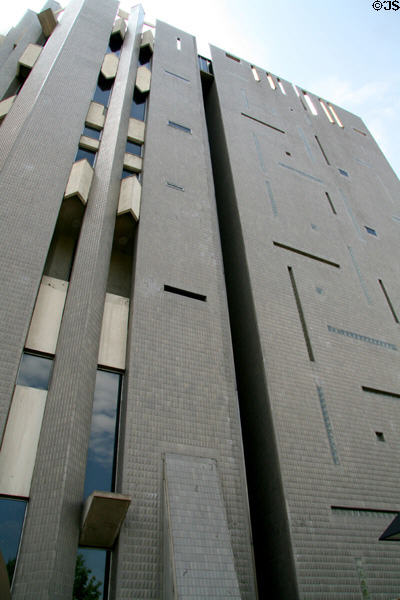 Denver Art Museum North building by Ponti which mimics a 28-sided medieval fortress. Denver, CO.