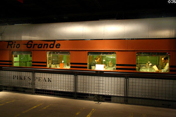 Rio Grande Pikes Peak Dining Car (1927) at Forney Museum. Denver, CO.
