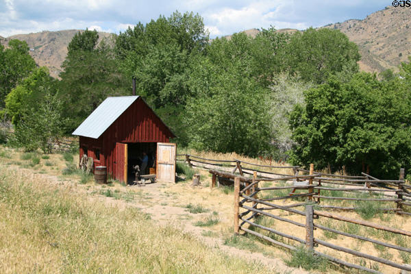 Blacksmith barn at Clear Creek History Park. Golden, CO.
